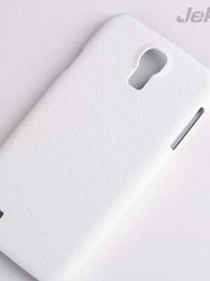 SAMSUNG i9505 Galaxy S4 ΘΗΚΗ JEKOD LEATHER SHIELD HARD CASE ΠΛΑΤΗ ΜΕ LEATHER ΥΦΗ ΑΣΠΡΗ 2