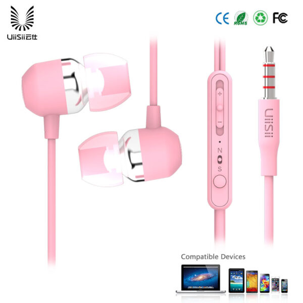 UIISII Handsfree U3 Round cable PINK