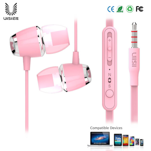 UIISII Handsfree U5 Flat cable PINK 3