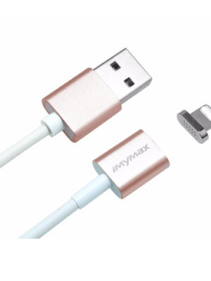 iMyMax ΜΑΓΝΗΤΙΚΟ ΚΑΛΩΔΙΟ USB LIGHTNING για Φόρτηση και Data ΡΟΖΕ ΧΡΥΣΟ