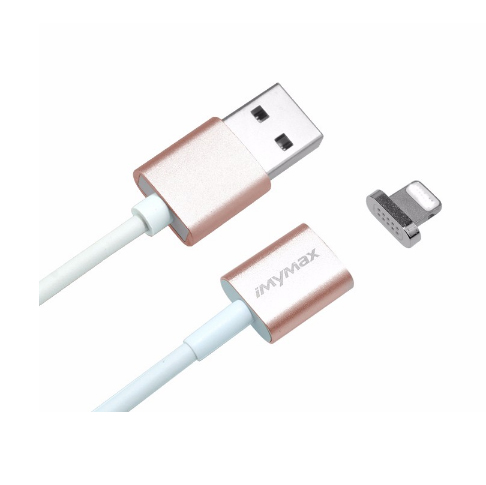 iMyMax ΜΑΓΝΗΤΙΚΟ ΚΑΛΩΔΙΟ USB LIGHTNING για Φόρτηση και Data ΡΟΖΕ ΧΡΥΣΟ