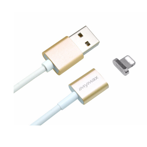 iMyMax ΜΑΓΝΗΤΙΚΟ ΚΑΛΩΔΙΟ USB LIGHTNING για Φόρτηση και Data ΧΡΥΣΟ