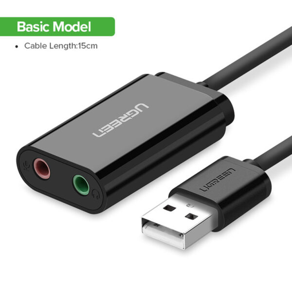 ADAPTOR UGREEN απο USB σε 35mm μικροφώνου 3.5mm ήχου 0.15m