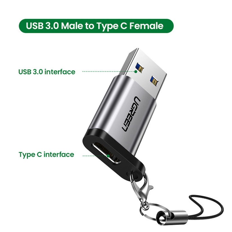 ADAPTOR UGREEN από USB σε Type C ΑΣΗΜΙ