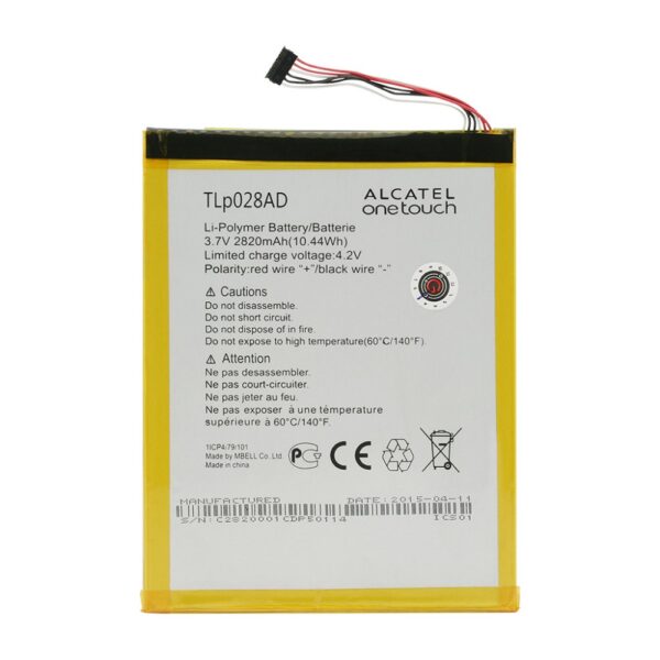 ALCATEL One Touch Pixi 7 ORIGINAL BATTERY 2820mAh Tlp028AD BULK