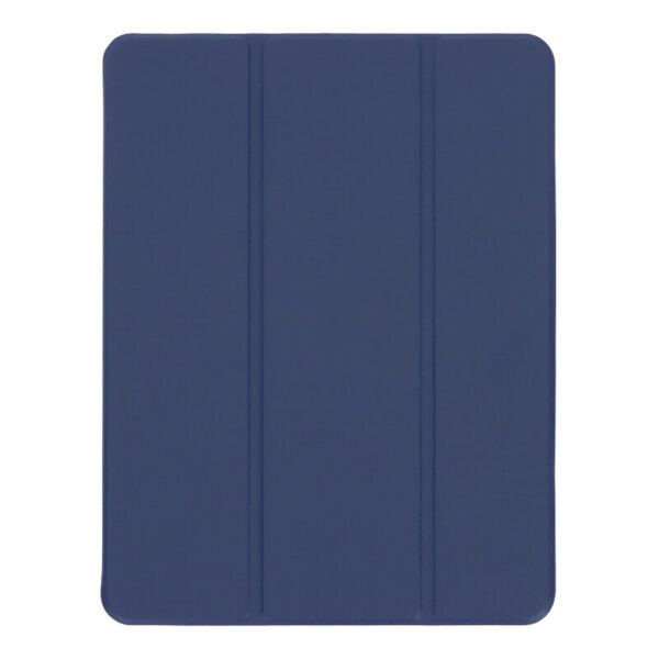 APPLE iPad Air 4 2020 10.9 Triple Folding Leather Case with TPU Pen Slot Dark Blue