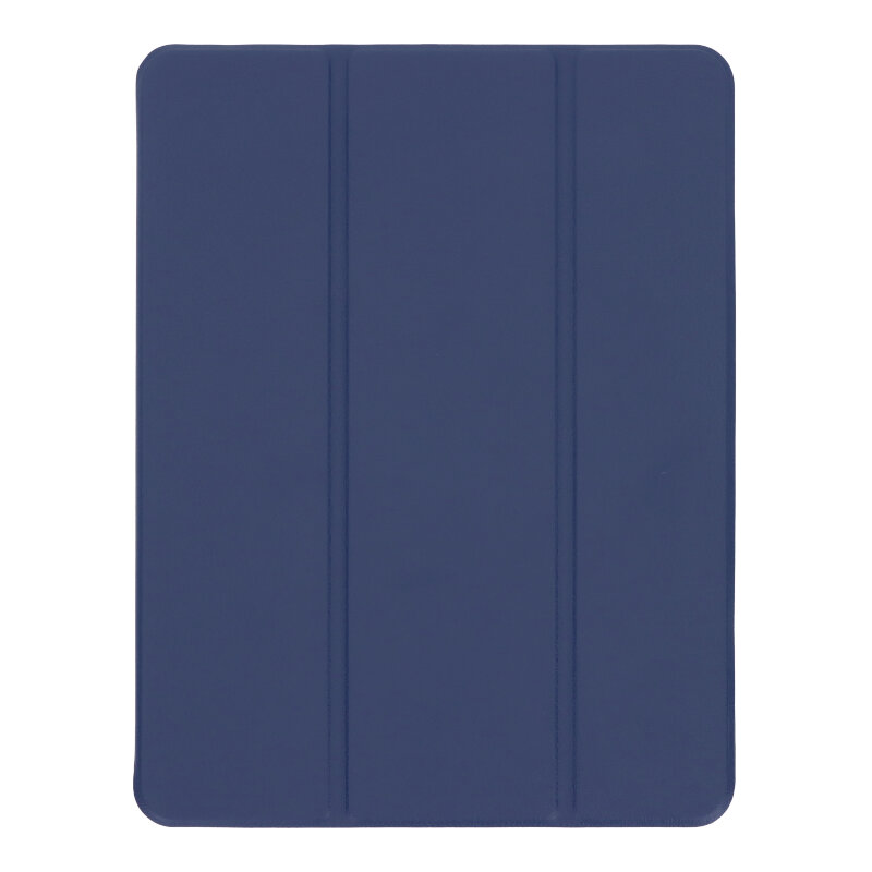 APPLE iPad Air 4 2020 10.9 Triple Folding Leather Case with TPU Pen Slot Dark Blue