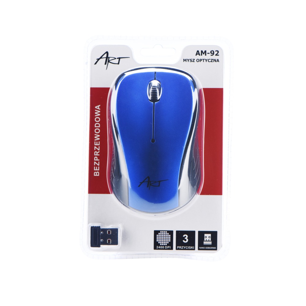 ART AM 92 Optical Wireless Mouse BLUE 1