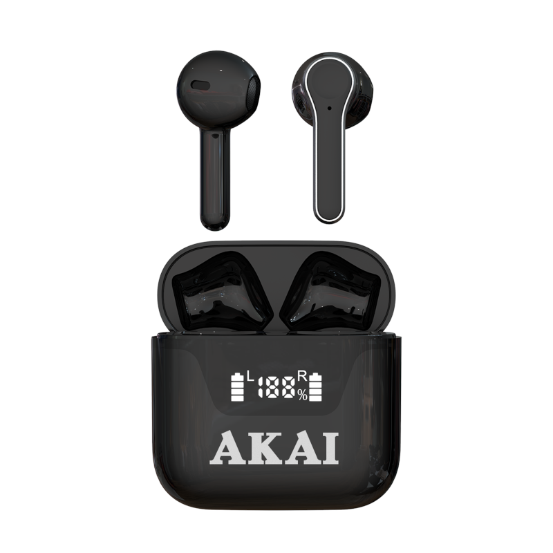 Akai BTE J101 Μαύρα Ασύρματα Bluetooth in ear ακουστικά 50502