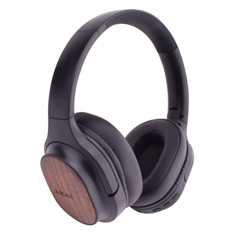 Akai BTH W150ANC Ασύρματα over ear αναδιπλούμενα bamboo ακουστικά με Bluetooth ΑNC NTC handsfree και Hifi Stereo Sound 51073 1