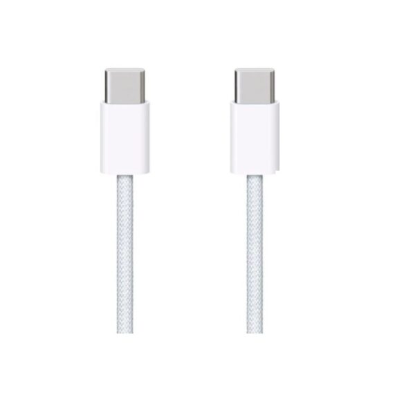 Apple Braided Woven USB 2.0 Cable USB C male USB C Λευκό 1m Bulk MQKJ3ZMA 51884