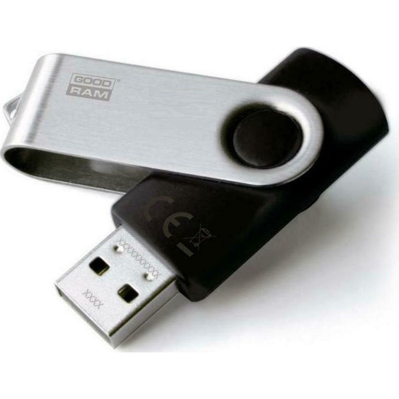 GOODRAM USB STICK 2.0 128GB BLACK SILVER 49933 1