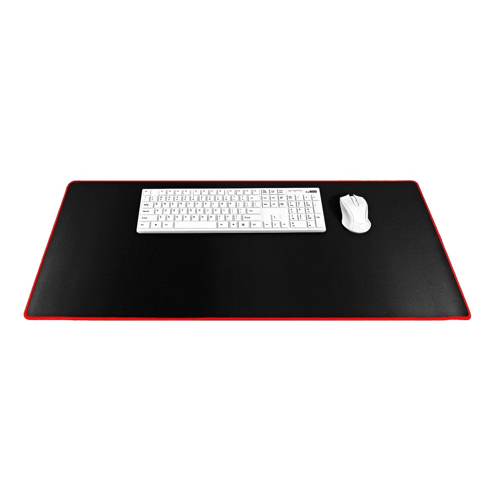 Gaming mousepad 700x300x3mm black red stitching 48909 1