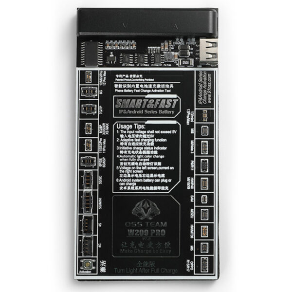 OSS W209 Pro V7 Smart Phone Battery Quick Charging and Activation Board for iPhone 4 13 Pro MaxSamsungHuawei 46229