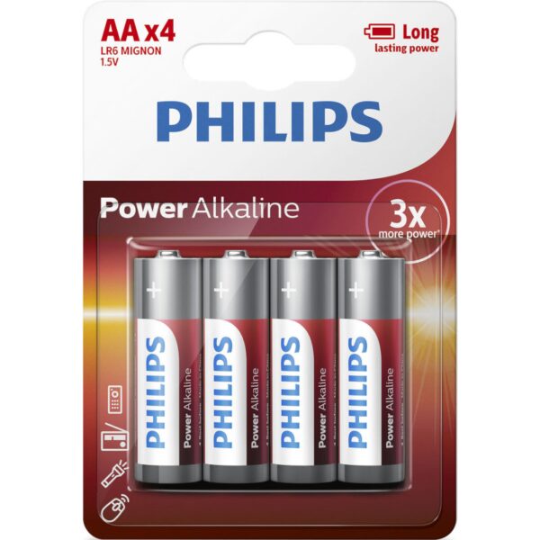 PHILIPS LR6 AA POWER ALKALINE BATTERY Blister 4 τεμ 1