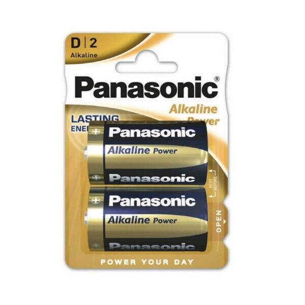 Panasonic Alkaline Power Μπαταρίες LR20 D 1.5V 2τμχ