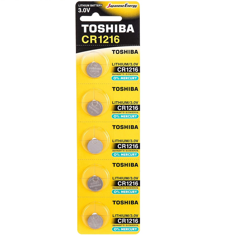 TOSHIBA CR1216 3V ΜΠΑΤΑΡΙΑ ΛΙΘΙΟΥ Καρτέλα 5 τεμ